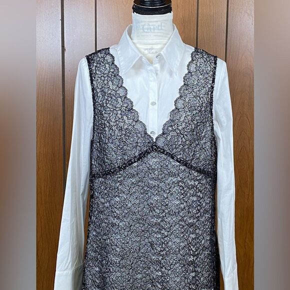 Cinq à Sept Catilina Lace Overlay Dress size L - Picture 8 of 15